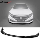 Fits 19-21 Honda Civic Ikon Style 3PCS Front Bumper Lip Spoiler Pp Gloss Black New. Price: $42.99.