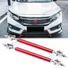 Red Adjust Front Bumper Lip Splitter Strut Rod Tie Support Bars For Honda 8"-11" New. Price: $19.13.