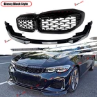 For 19-22 Bmw G20 330I M340I Style Gross Blk Front Bumper Lip + Kidney Grille New. Price: $119.99.