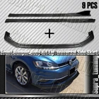 Carbon Front Bumper Lip +side Skirt Rocker Splitters For Volkswagen Golf MK7.5 New. Price: $112.88.