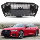 RS6 Style Front Bumper Black Honeycomb Grille For Audi A6 C8 2019-2023 New. Price: $157.92.
