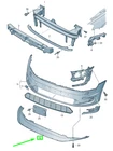 Genuine Volkswagen Golf MK7 Front Bumper Spoiler Bracket 5G0805915T9B9 Neu. Price: $246.83.