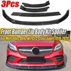 Front Lip Splitter For 19-22 Mercedes W205 C200 C300 Carbon Fiber Style New. Price: $57.95.