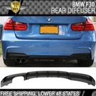 Fits 12-18 Bmw F30 M-tech Sport Rear Bumper Diffuser Twin Muffler Single Out New. Price: $85.99.