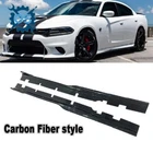 Side Skirt Set For 2015-23 Dodge Charger Srt Hellcat Splitter Carbon Fiber Style New. Price: $117.99.