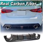 For 18-2024 Infiniti Q50 Real Carbon Rear Bumper Diffuser Lip W/led Brake Light New. Price: $331.55.