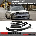 Fit 96-98 Honda Civic 4D Ek Pu Spoon Bumper Lip Spoiler + Sun Window Visor New. Price: $94.99.