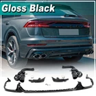 Fit For Audi SQ8 2019-2022 Black Rear Bumper Diffuser Lip W/exhaust Trim Tips New. Price: $778.99.