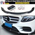 For Mercedes Class 2016-20 W213 E300 E350 Sport Front Splitter Lip Carbon Look New. Price: $185.55.