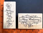 Stampendous- N222 Autumn Flower & Classic Thanksgiving M185 Rubber Stamps Used. Price: $9.99.