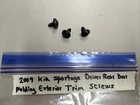 Kia Sportage 2009 Driver Side Rear Door Molding Exterior Trim Screws Only Used. Price: $19.99.