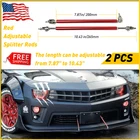 2* Red Front Bumper Lip Splitter Spoiler Strut Rod Tie Support Bar Adjustable New. Price: $12.99.