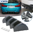 4X Rear Lower Bumper Diffuser Splitter Lip Shark Fins Carbon Fiber Universal New. Price: $15.99.