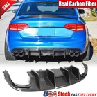 Real Carbon Fiber Rear Bumper Lip Diffuser Spoiler For Audi S4 B8 Sedan 2008-12 New. Price: $369.55.
