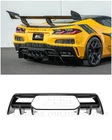 For 23-UP Corvette C8 Z06 Gloss Black Add-on Rear Bumper Finned Diffuser New. Price: $3289.98.