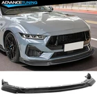 Fits 24-26 Ford Mustang 3PCS Gloss Black Front Lip Chin Spoiler Abs Ikon Style New. Price: $115.99.