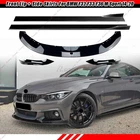 Gloss Black For 14-20 Bmw Series F32 F33 F36 Sport Front Lip + Side Skirts New. Price: $113.98.