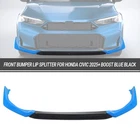 For 2025-UP Honda Civic Yofer Boost Blue Black Tone Front Bumper Lip Splitter New. Price: $90.99.