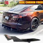 For Tesla Model Plaid 2021-24 Real Carbon Rear Bumper Splitters Fins Winglets New. Price: $169.10.