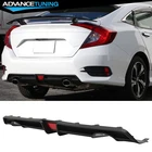 Fits 16-21 Honda Civic 10TH Gen Sedan 4DR Rear Diffuser Lip W/ Led Unpainted Pp New. Price: $38.34.