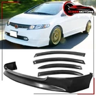 Fits 06-08 Honda Civic 4DR Front Bumper Lip Pu + Mug Style Side Window Visors New. Price: $129.99.