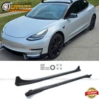 For 2017-2023 Tesla Model Carbon Fiber Look Side Skirts Extension New. Price: $1314.05.