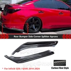 For Infiniti Q50S 2014-21 Carbon Fiber Rear Bumper Side Aprons Spat Valance New. Price: $69.99.