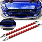 Red Adjustable Front Bumper Lip Splitter Strut Rod Tie Support Bar Universal 2PC New. Price: $12.34.
