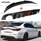 Wheelx Rear Bumper Diffuser & Spoiler Wing For 2018-2024 Infiniti Q50 New. Price: $123.99.