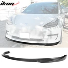 Fits 17-23 Tesla Model Ikon Style Unpainted Black Pp Front Bumper Lip Spoiler New. Price: $160.99.