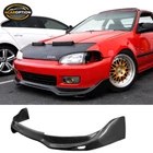 Fits 92-95 Honda Civic Jdm Jun Style Pu Front Bumper Lip Spoiler Splitter Black New. Price: $100.99.