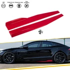 Side Skirts Extension For Tesla 3 Y Cadillac Cts Xts Bottom Line Rocker Red New. Price: $29.83.