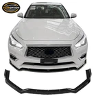 Fits 18-24 Infiniti Q50 Sport Front Bumper Lip Spoiler Gloss Black Pp 3PC New. Price: $51.99.