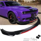 Front Bumper Lip Splitter Gloss Black+red Chin Body For Dodge Challenger New. Price: $75.99.