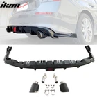 For 22-26 Civic Ex/touring/si Sedan 3PC Rear Diffuser W/led+dual Tip Gloss Black New. Price: $159.99.