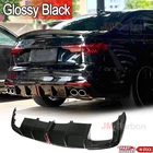 Rear Bumper Diffuser Lip Spoiler Glossy Black Abs For Audi A4 S4 B10 2020-2024 New. Price: $268.20.
