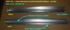 1940 Chevrolet Rocker Panels. #52PR. Left / Right Set. Door Cars Ems Auto New. Price: $305.00.