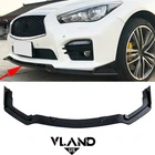 Glossy Black Front Bumper Lip Spoiler Splitter Fit 2014-2017 Infiniti Q50 Sport New. Price: $49.99.