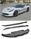 For 14-19 Corvette C7 Add-on Bottom Line Front Lip Splitter & Side Skirts Panel New. Price: $309.98.