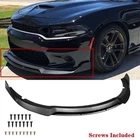 Fit For Dodge Charger Srt 15-22 Double Deck Matt Black Front Bumper Lip New. Price: $57.05.