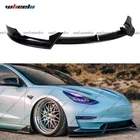 V Style Front Bumper Lip Splitter Spoiler Gloss Blk For Tesla Model 2017-2023 New. Price: $62.04.