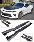 For 16-UP Camaro Ss & Rs T6 Style Primer Black Side Skirt Rocker Panel Extension New. Price: $129.98.