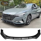 Fits 21-23 Elantra 4DR Front Bumper Lip Spoiler Splitter Pp Gloss Black 3PCS New. Price: $44.99.