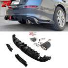 For 22-26 Civic Ex/touring/si Sedan Rear Diffuser W/led+dual Tip Gloss Black 3PC New. Price: $159.99.