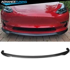 Fits 17-23 Tesla Model Black Front Bumper Lip Spoiler Splitter Pp Ikon Style New. Price: $165.99.