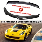 Front & Rear Lower Lip Splitter For 2014-2019 Corvette C7 Carbon Fiber Look New. Price: $269.99.