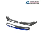 Universal Front Bumper Splitter Lip Spoiler Body Kit Carbon Fiber Look+blue New. Price: $70.54.