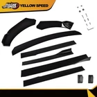 Glossy Universal Front Bumper Spoiler Lip Chin Splitter Body W/side Skirt Black New. Price: $71.44.