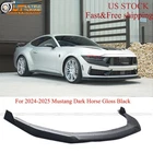 For 2024-2025 Mustang Dark Horse Gloss Black Corner Wrap Style Front Bumper Lip New. Price: $117.77.