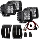 Rigid Cowl Mount Kit & 4 Led Lights For 18-25 Jeep Wrangler Jl Gladiator New. Price: $889.96.